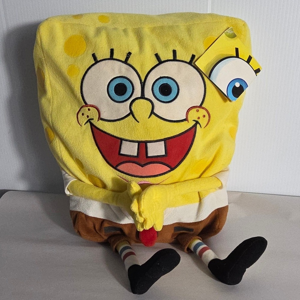 SpongeBob SquarePants Plush Pillow Toy Sitting Character Nickelodeon